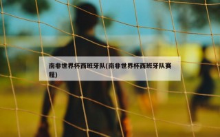 南非世界杯西班牙队(南非世界杯西班牙队赛程)