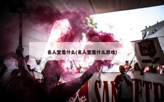 名人堂是什么(名人堂是什么游戏)