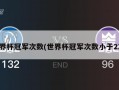 世界杯冠军次数(世界杯冠军次数小于2次)
