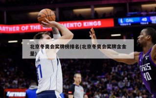 北京冬奥会奖牌榜排名(北京冬奥会奖牌含金量)