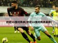 欧冠16强对阵表(欧冠16强对阵表最新)