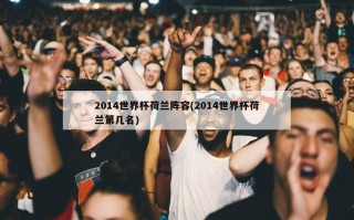 2014世界杯荷兰阵容(2014世界杯荷兰第几名)