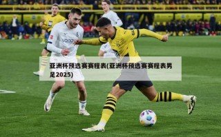 亚洲杯预选赛赛程表(亚洲杯预选赛赛程表男足2025)