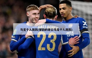 马龙个人简历(邹韵的老公马龙个人简历)
