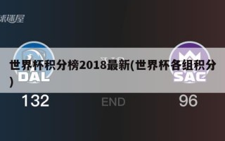 世界杯积分榜2018最新(世界杯各组积分)