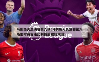 马刺热火总决赛第六场(马刺热火总决赛第六场加时赛吉诺比利最后被犯规没)
