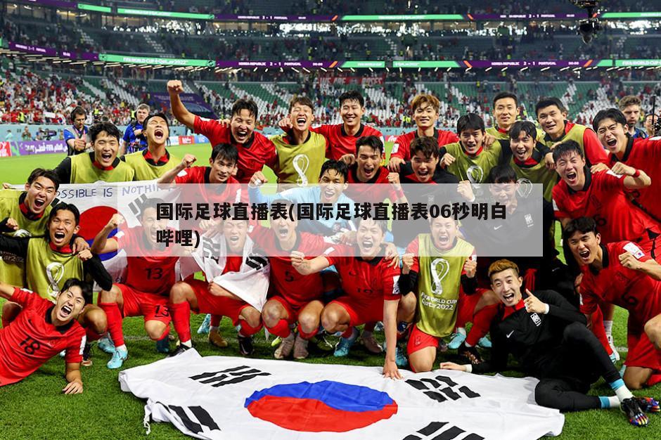 国际足球直播表(国际足球直播表06秒明白哔哩)-第1张图片-海莱特体育